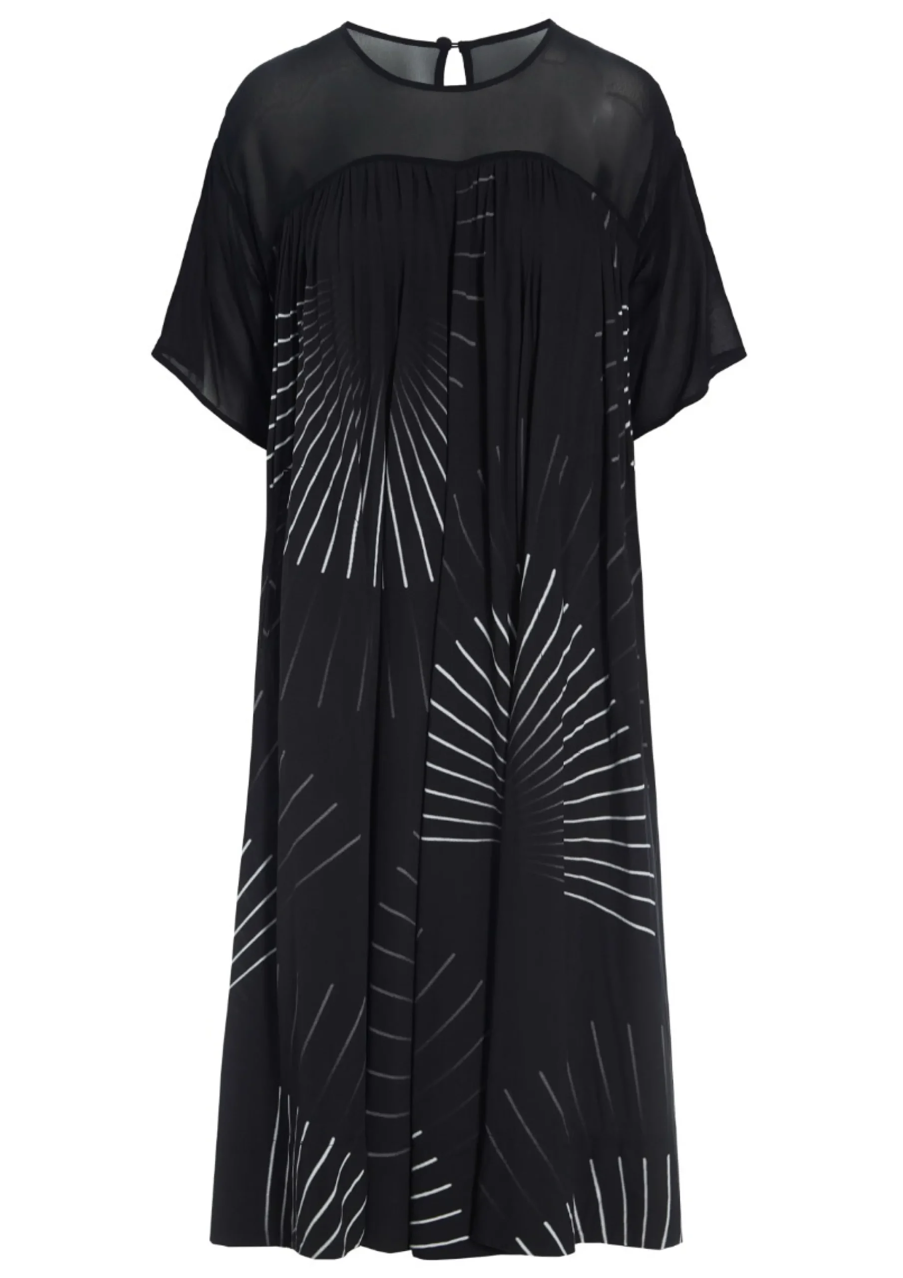 Black fan & red ribbon FSC kjole