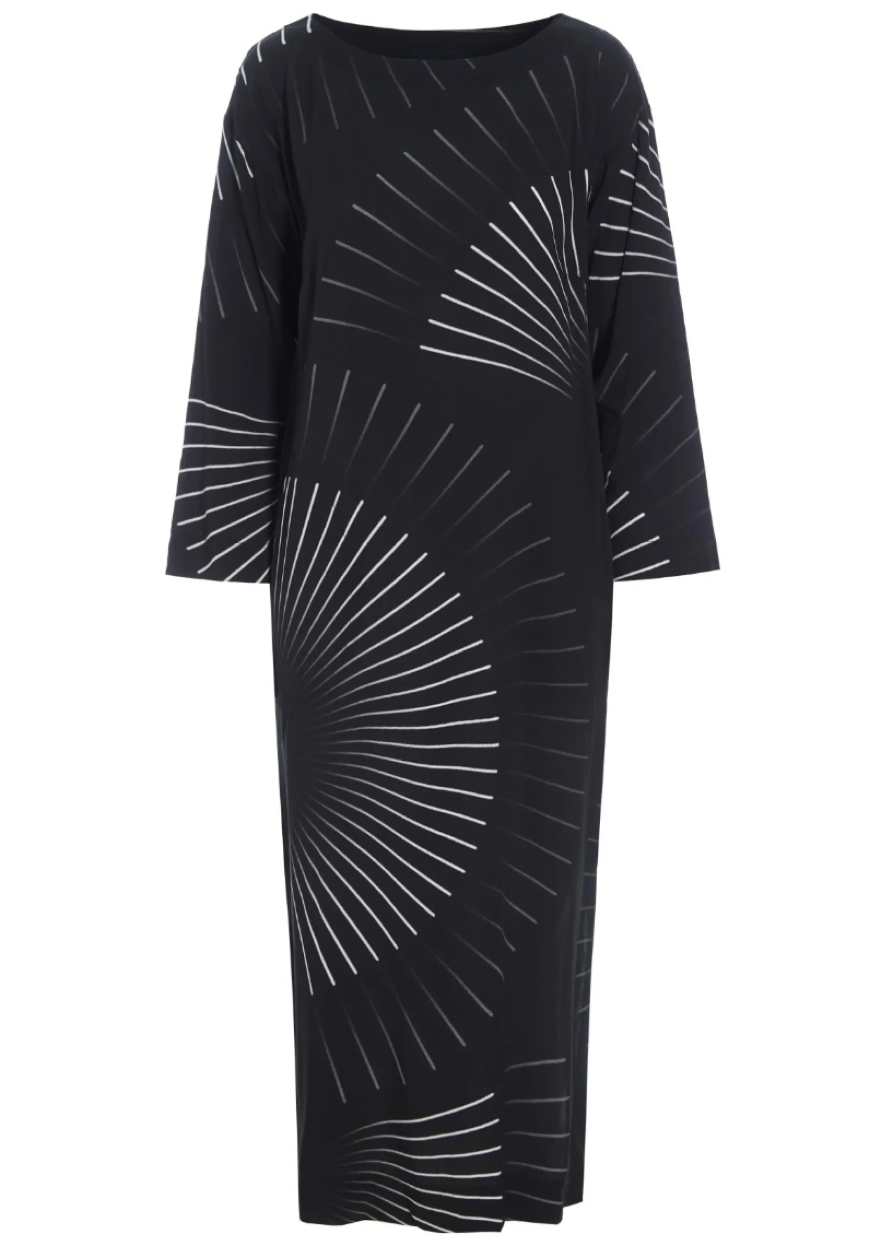 Black fan & red ribbon FSC lang kjole