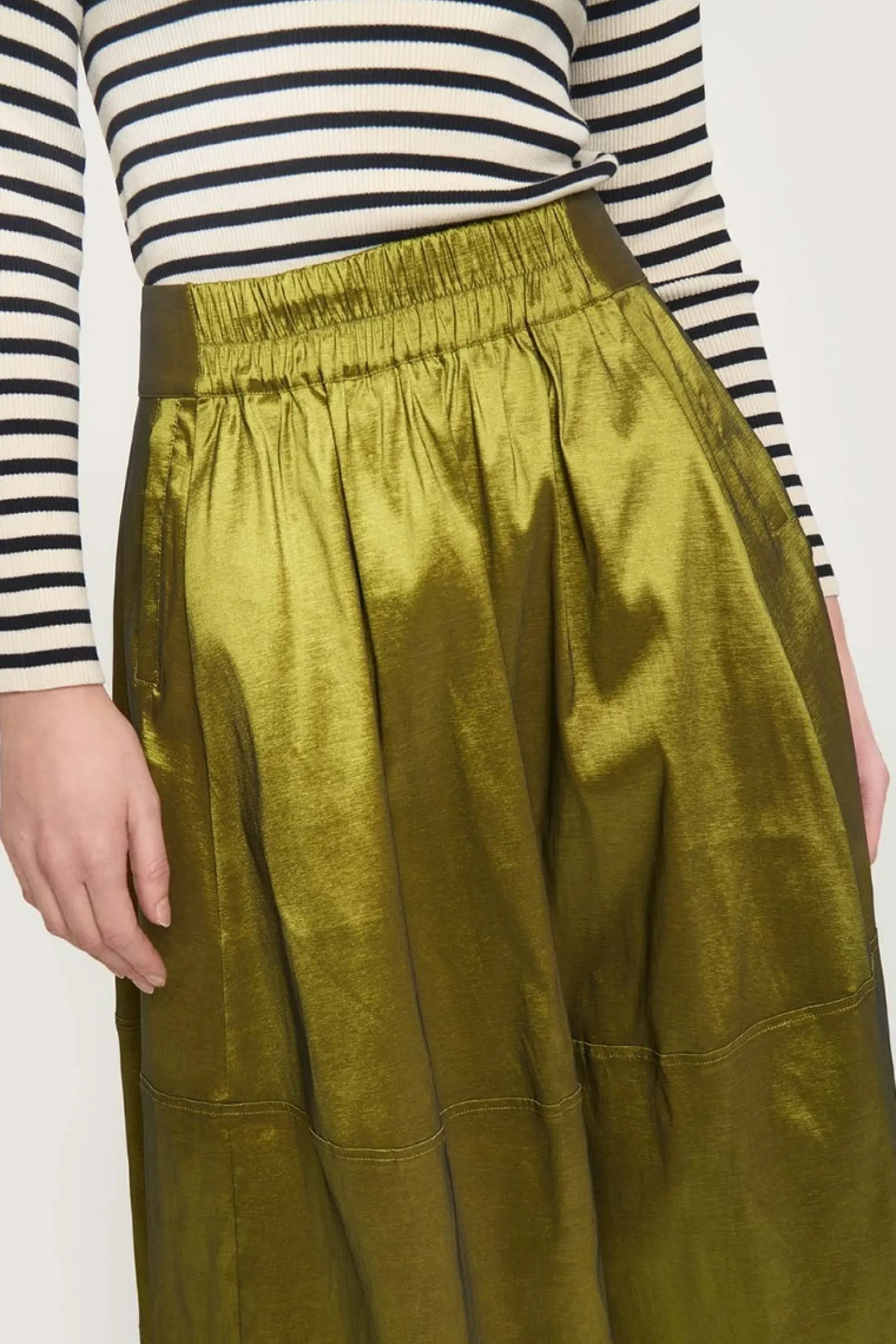 Changeant stretch nederdel