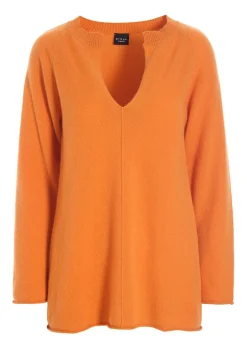 Cloud cashmere bluse med slids