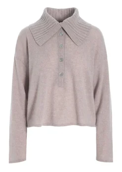 Cloud cashmere bluse med krave