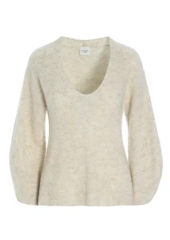 Dandelion knit bluse med v-hals