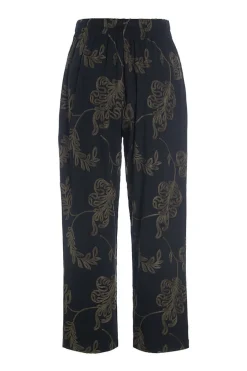 Embroidered leaf bukser