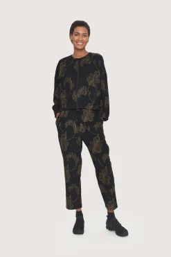 Embroidered leaf jakke