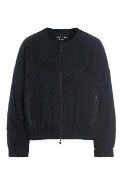 Embroidered leaf jakke