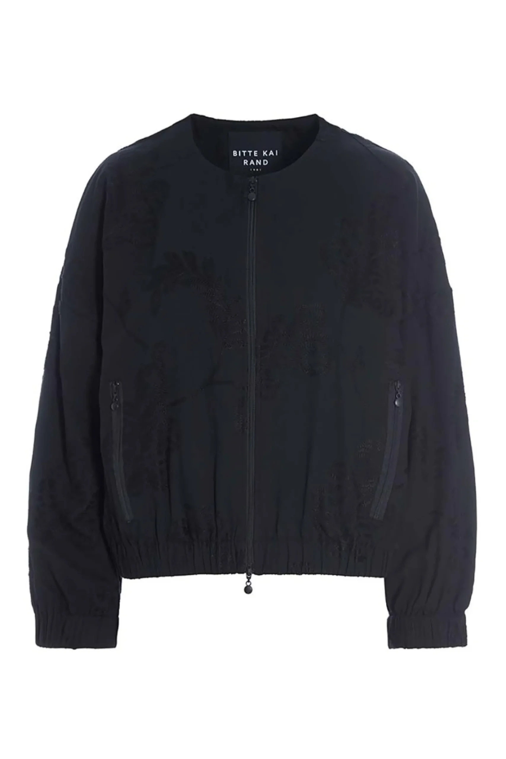 Embroidered leaf jakke