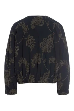 Embroidered leaf jakke