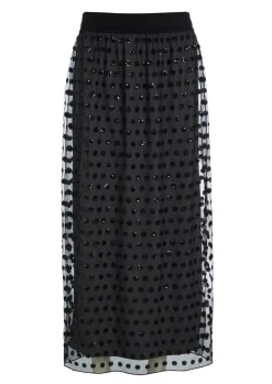 Embroidery mesh nederdel