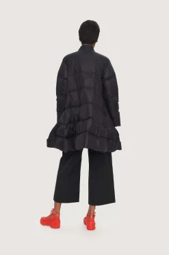 Feather down frakke med flæse