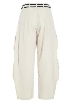 Fukkura poplin bukser med bindebånd