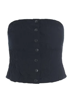 Fukkura poplin corsage top