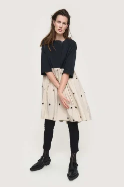 Fukkura poplin frakke kjole