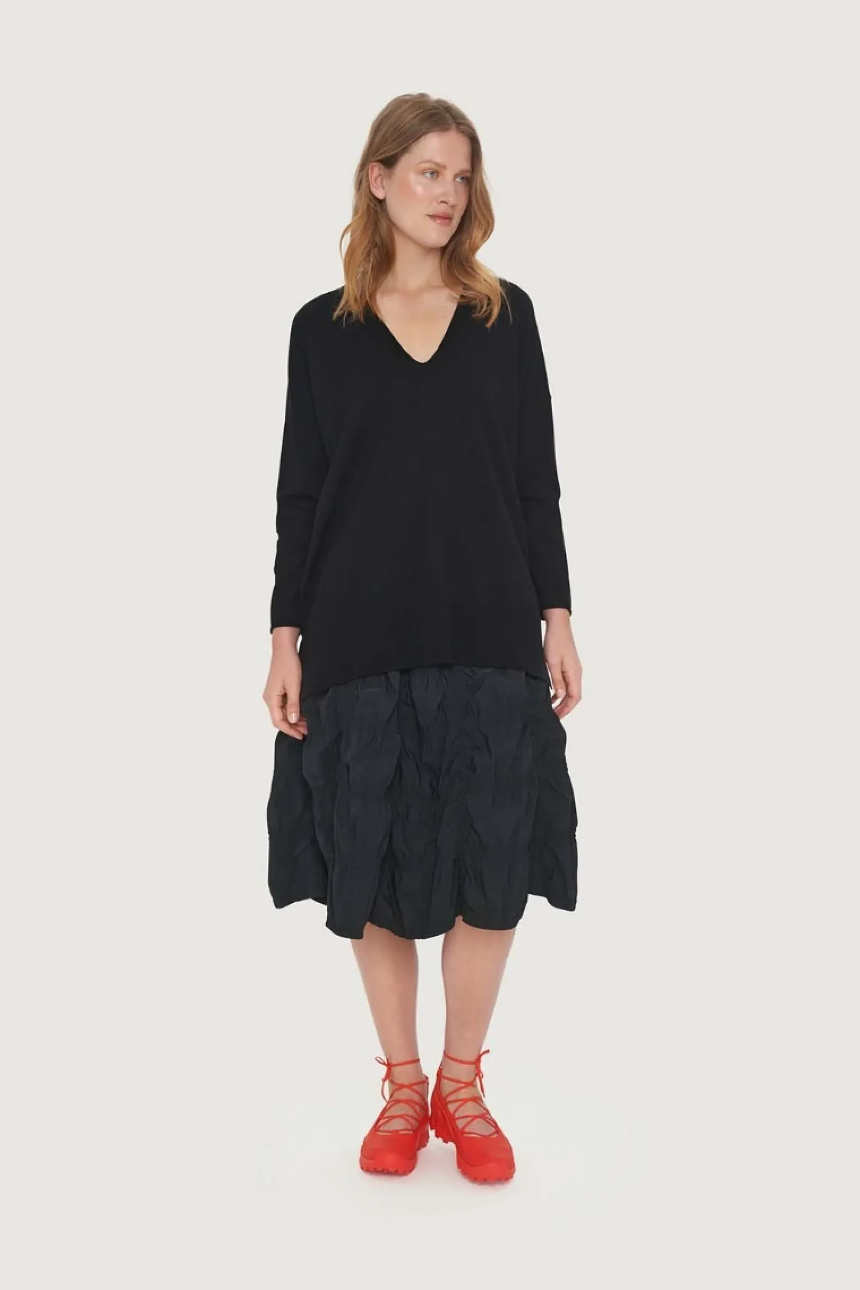 Fukkura poplin nederdel med elastik