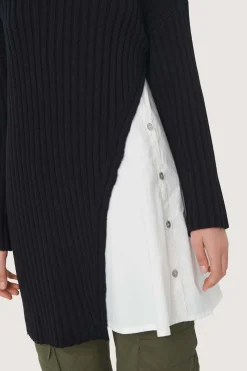 Gamine knit lang bluse