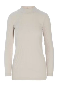 Globe rib højhalset bluse