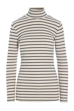 Globe stripe højhalset bluse