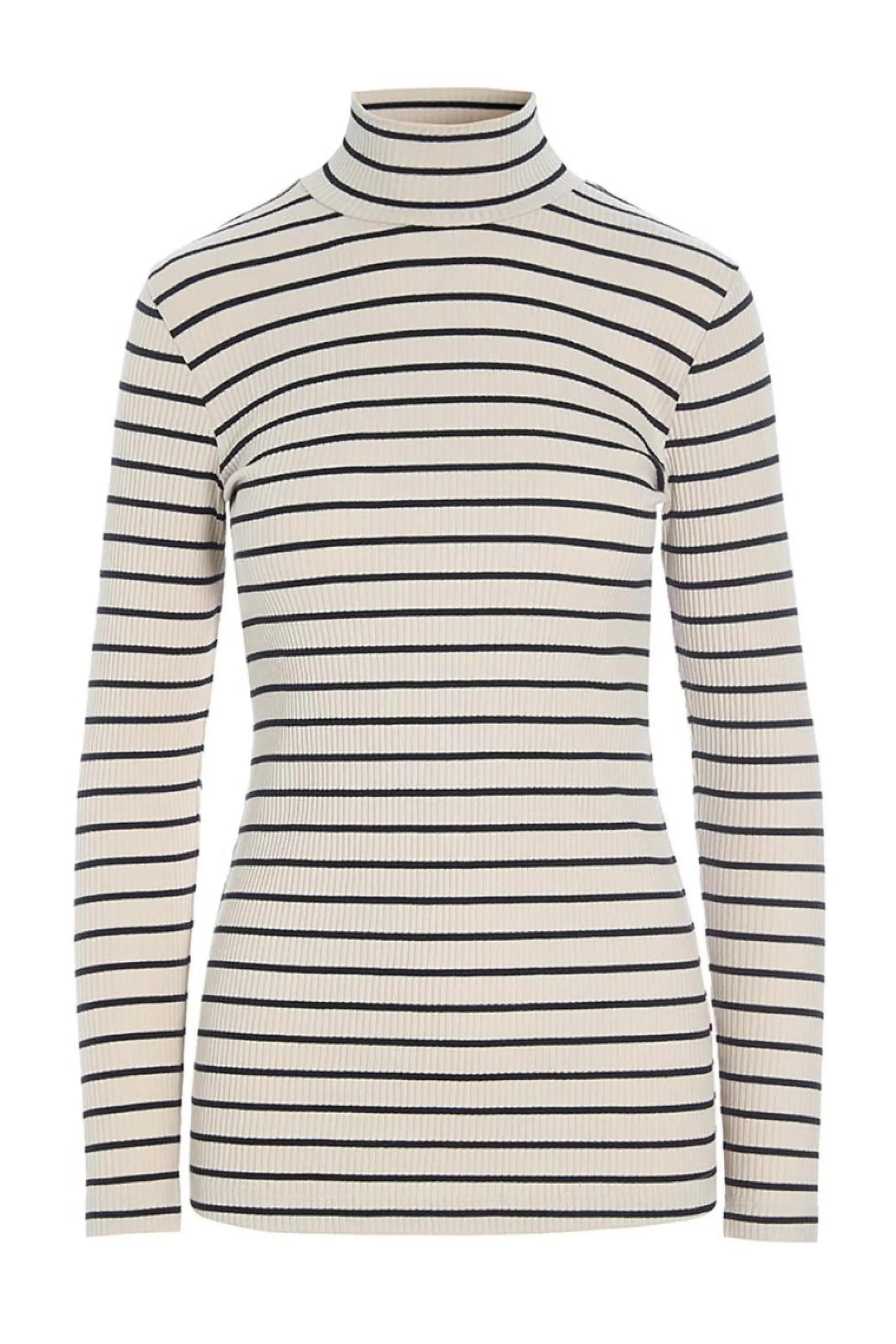 Globe stripe højhalset bluse