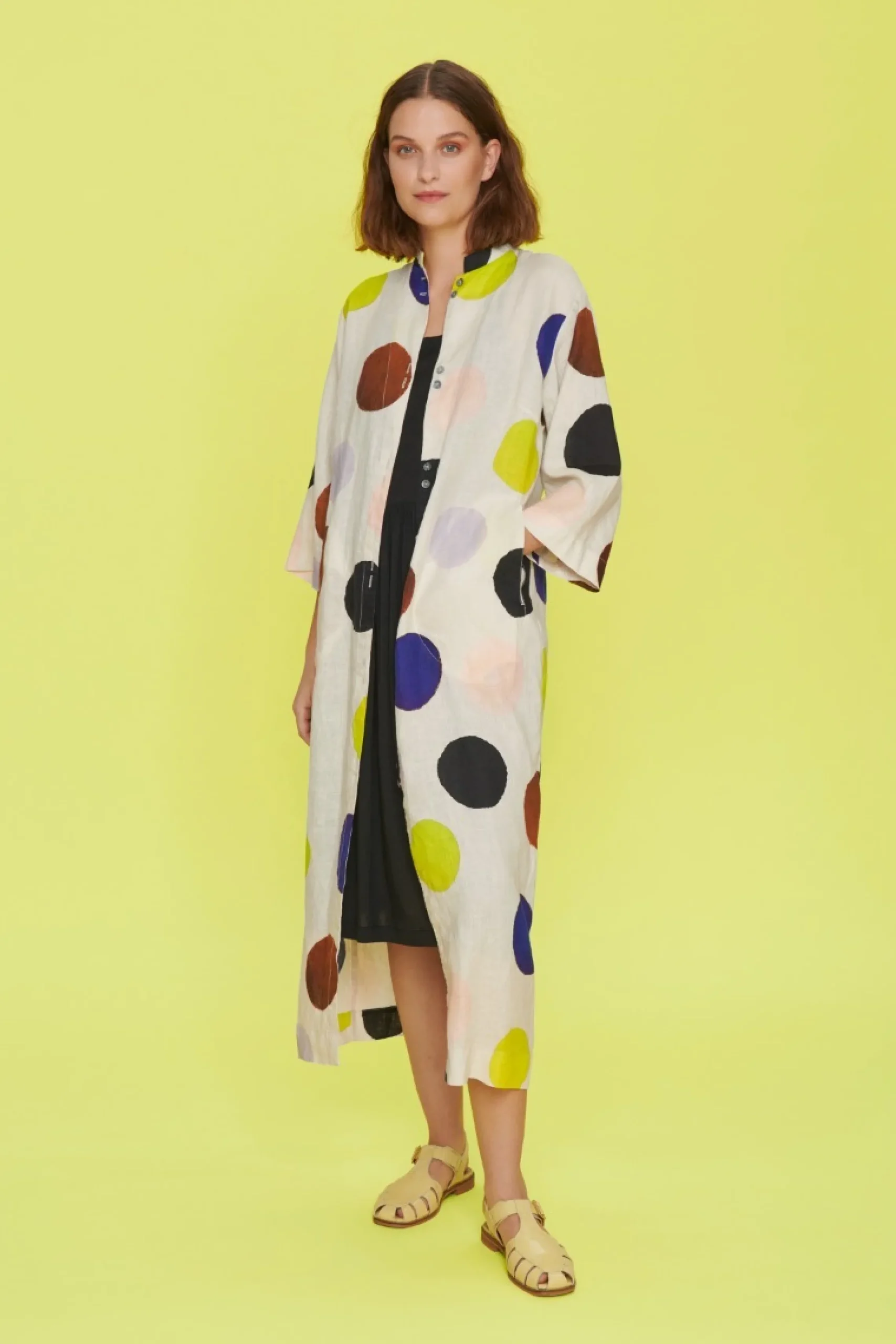 Harukaze kjole med knapper