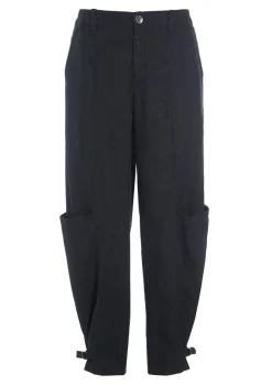 Lazy linen bukser med spænde