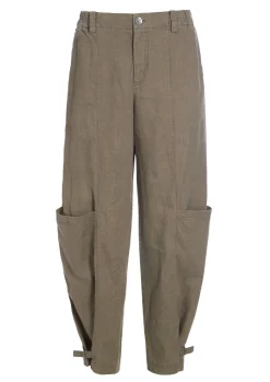 Lazy linen bukser med spænde