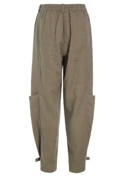 Lazy linen bukser med spænde