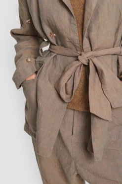 Lazy linen jakke med sten