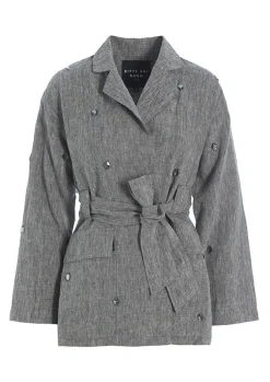 Lazy linen jakke med sten