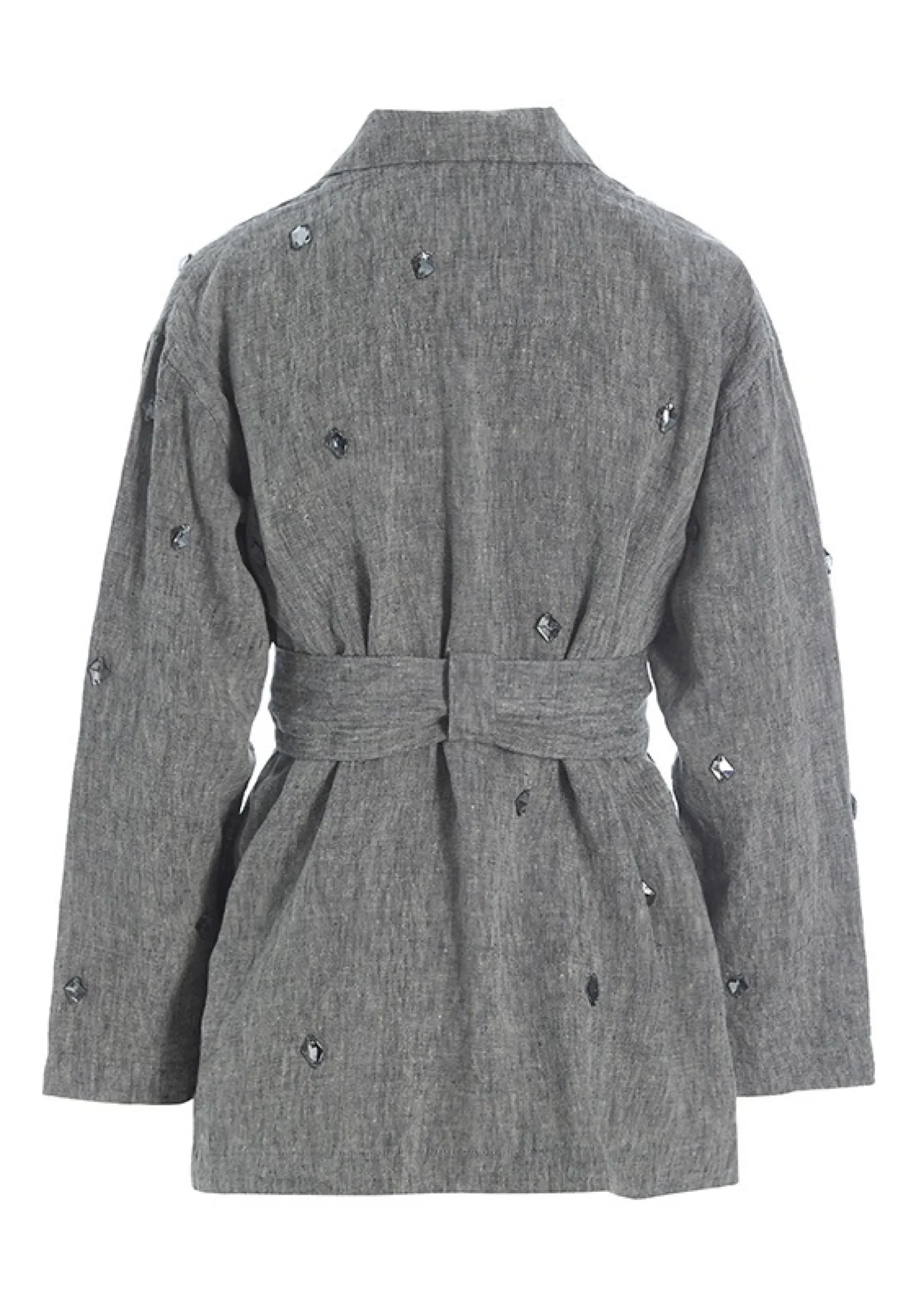 Lazy linen jakke med sten