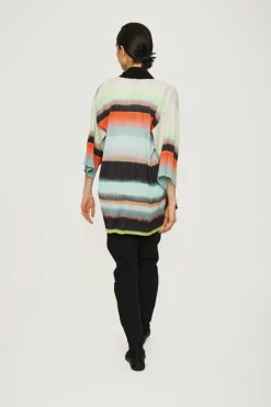 Liquorice stripe kimono jakke