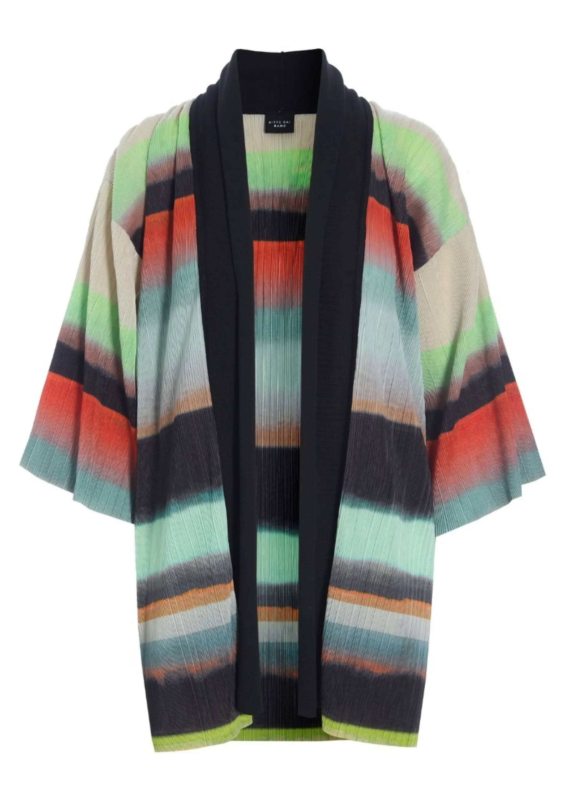 Liquorice stripe kimono jakke