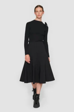 Saku knit bluse med sløjfe