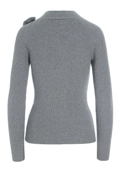 Saku knit bluse med sløjfe