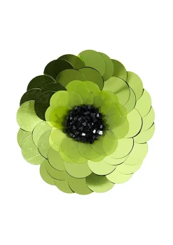 Sequin flower broche