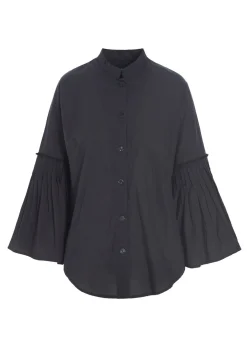 Vellum voile skjorte med vide ærmer