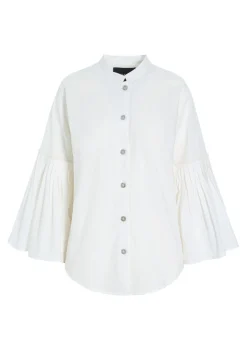Vellum voile skjorte med vide ærmer