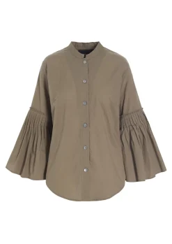 Vellum voile skjorte med vide ærmer