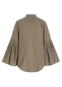 Vellum voile skjorte med vide ærmer