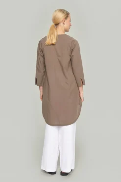 Vellum voile skjorte med lynlås