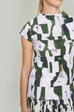 Yakumi kortærmet bluse